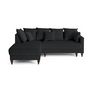 Voir la diapositive 2 : BEST MOBILIER Flamingo - canapé d'angle gauche 4 places convertible en velours