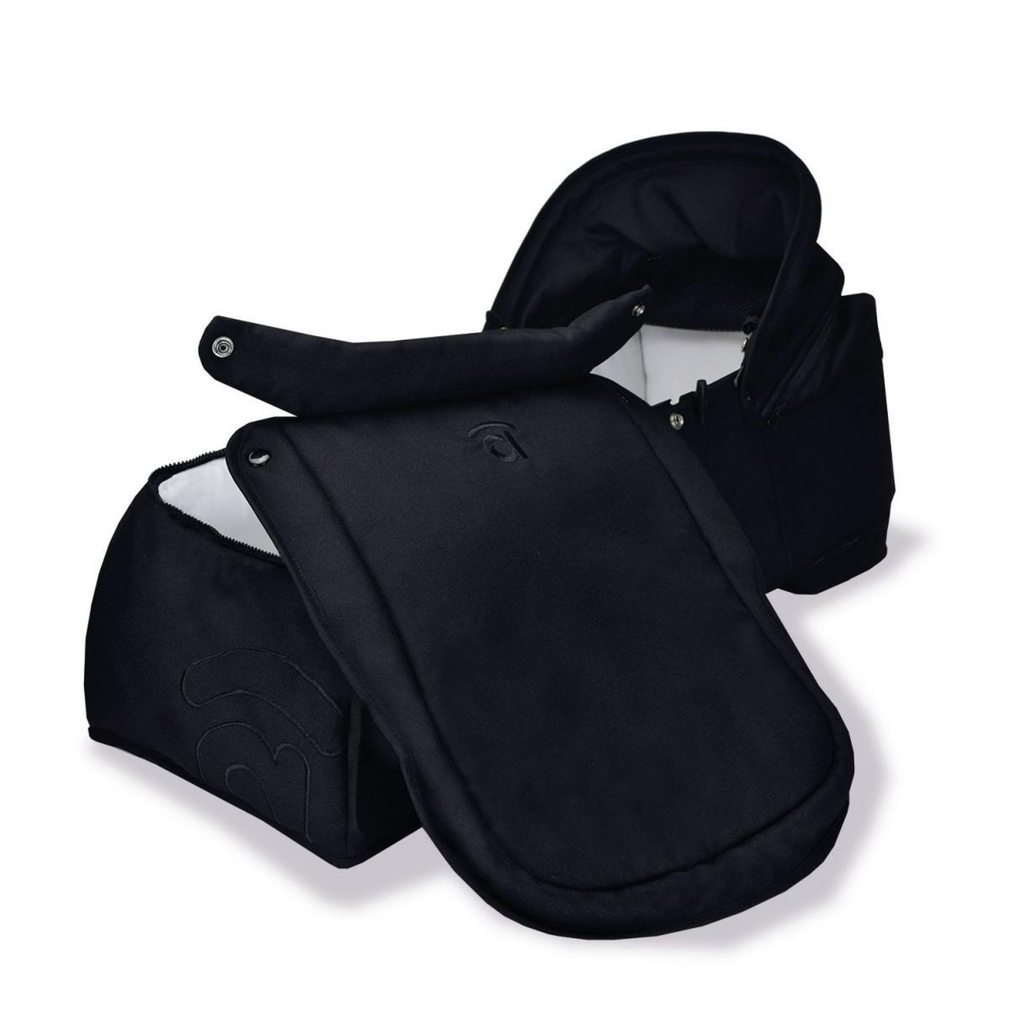 Voir la diapositive 2 : Asalvo Carrycot Double Bro - Noir
