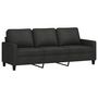 Voir la diapositive 2 : VIDAXL Canape a 3 places Noir 180 cm Tissu