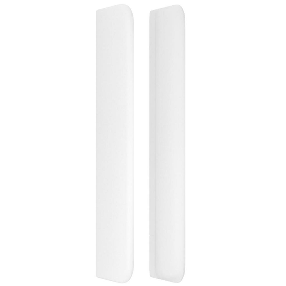 VIDAXL Tete de lit avec oreilles Blanc 93x16x118/128 cm Similicuir