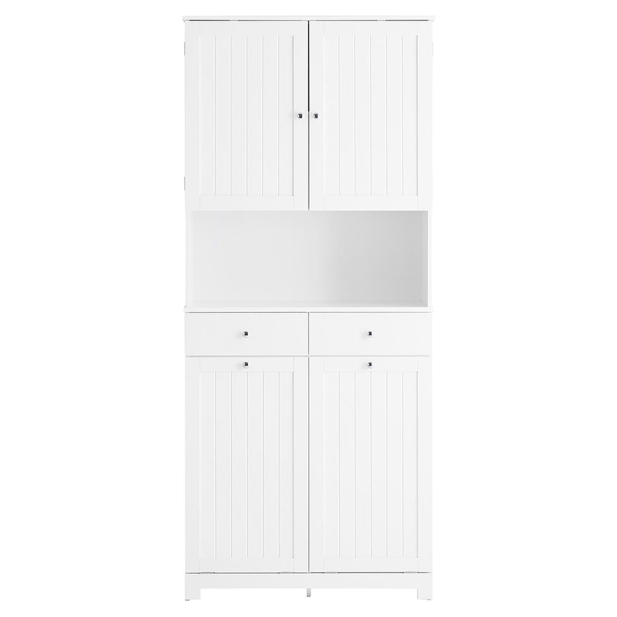 SOBUY SoBuy - Meuble De Buanderie à deux tiroirs - Blanc - 78x38x181cm - Nordique - BZR215-W