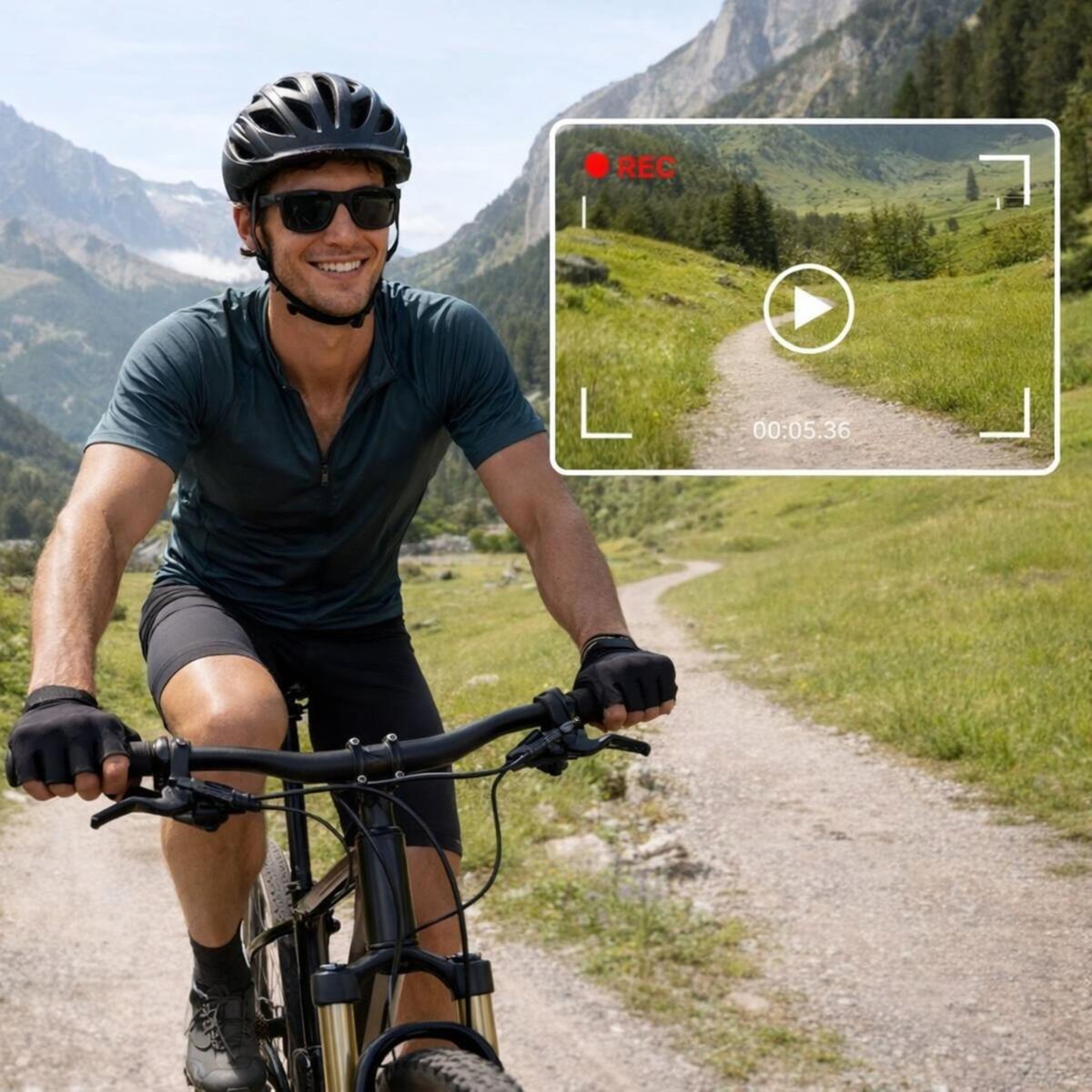 Voir la diapositive 3 : SYNERFIT Lunettes caméra NASA Futura - 8 Mpx 1080p, Bluetooth 5.4, IA vocale - Noir / Graphite