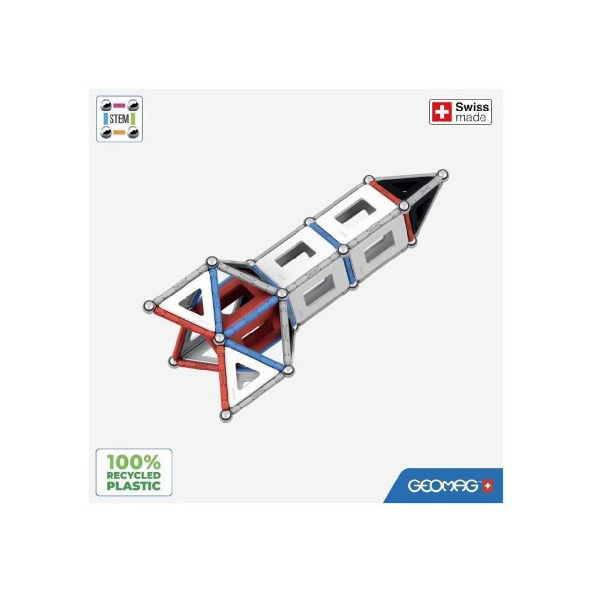 Geomag Jeu de construction magnétique - GEOMAG - Classic Panels - Fusée NASA - 103 pieces - Magnétique - Des 3 ans
