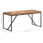 Voir la diapositive 6 : VIDAXL Table a dîner 160x70x76 cm Bois massif d'acacia et de manguier