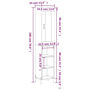 Voir la diapositive 6 : VIDAXL Buffet haut Gris beton 34,5x34x180 cm Bois d'ingenierie