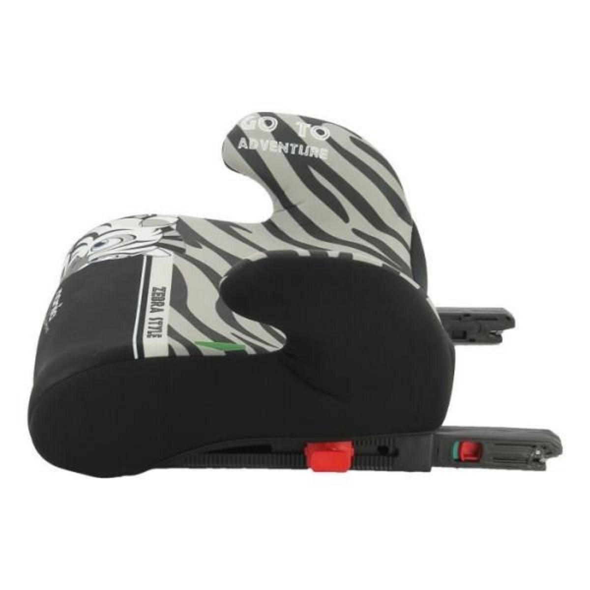 NANIA Siege Auto NANIA Rehausseur fixations isofix ALPHIX, groupe 3, de 8 a 12 ans, 25-36 kg, 125-150 cm, R129 - Avec accoudoirs - Noir