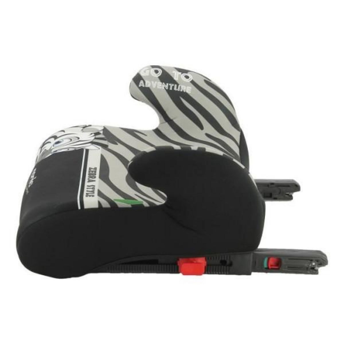 NANIA Siege Auto NANIA Rehausseur fixations isofix ALPHIX, groupe 3, de 8 a 12 ans, 25-36 kg, 125-150 cm, R129 - Avec accoudoirs - Noir