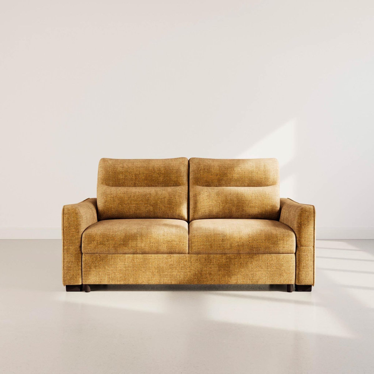 BEST MOBILIER Anatole - canapé droit 3 places convertible avec coffre en velours texturé