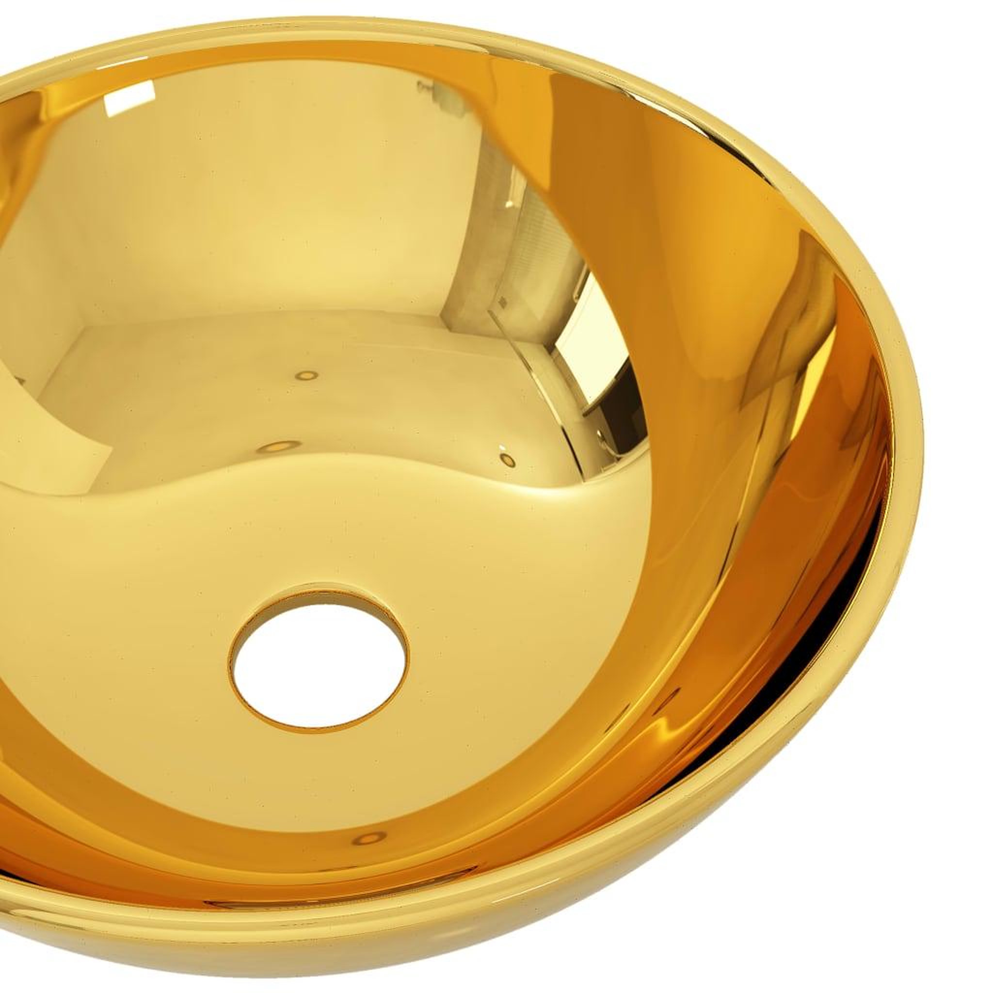 Voir la diapositive 4 : VIDAXL Lavabo 28 x 10 cm Ceramique Dore
