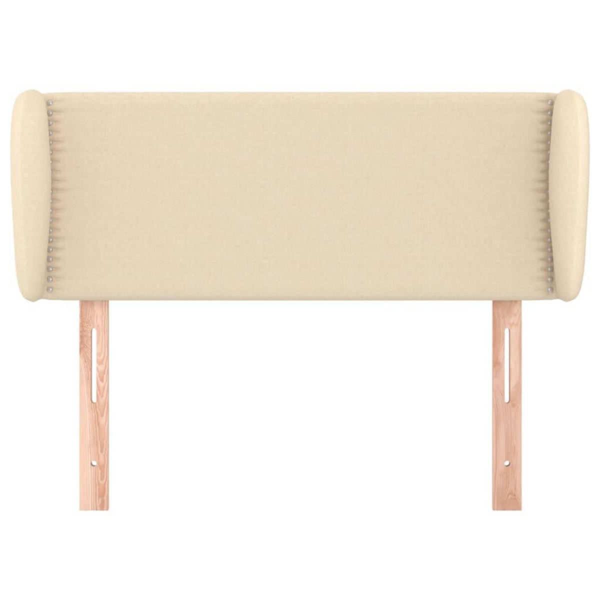 VIDAXL Tete de lit avec oreilles Creme 93x23x78/88 cm Tissu