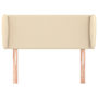 Voir la diapositive 3 : VIDAXL Tete de lit avec oreilles Creme 93x23x78/88 cm Tissu