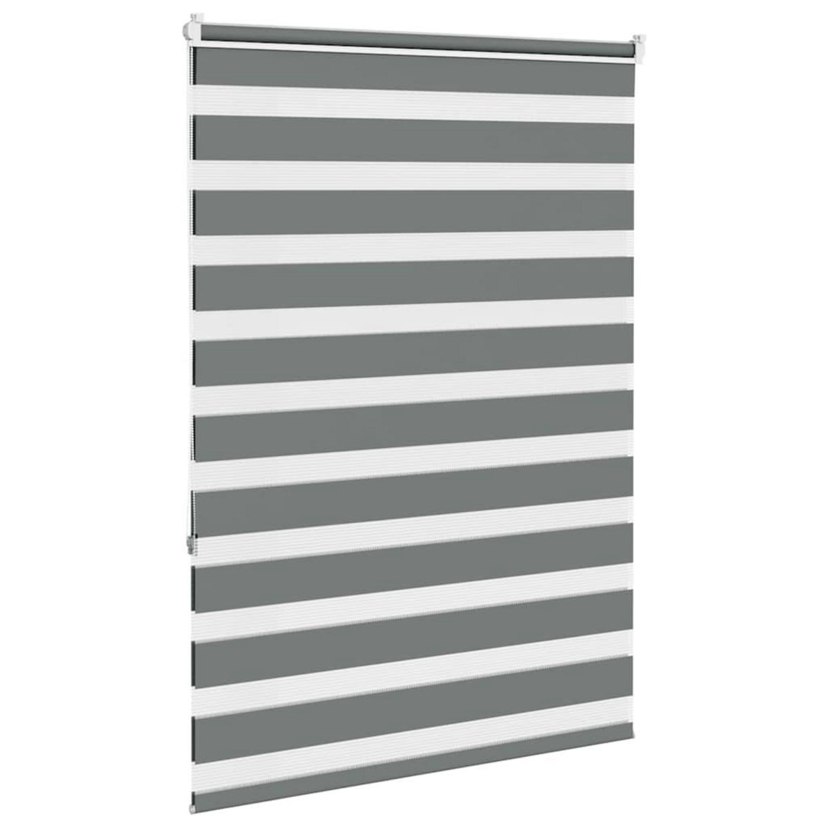 VIDAXL Store zebre gris fonce largeur du tissu 95,9 cm polyester