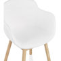 Voir la diapositive 6 : Paris Prix Chaise Design en Tissu Bouclé  Jessie  80cm Blanc