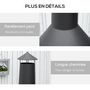Voir la diapositive 4 : OUTSUNNY Brasero cheminée d'extérieur H.133 Ø 45 cm tisonnier large foyer - espace de rangement pour bûches - métal noir