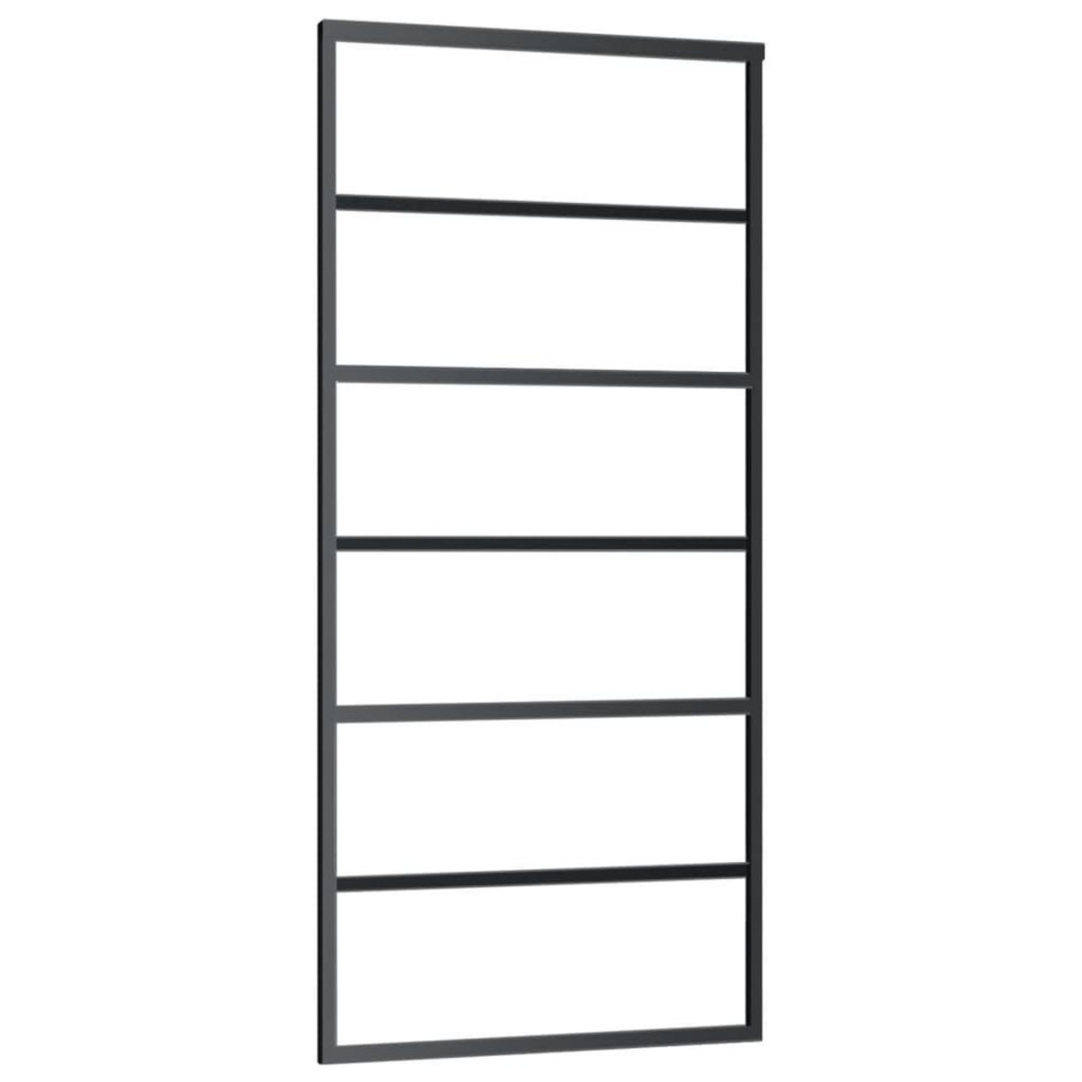VIDAXL Porte coulissante Verre ESG et aluminium 90x205 cm Noir