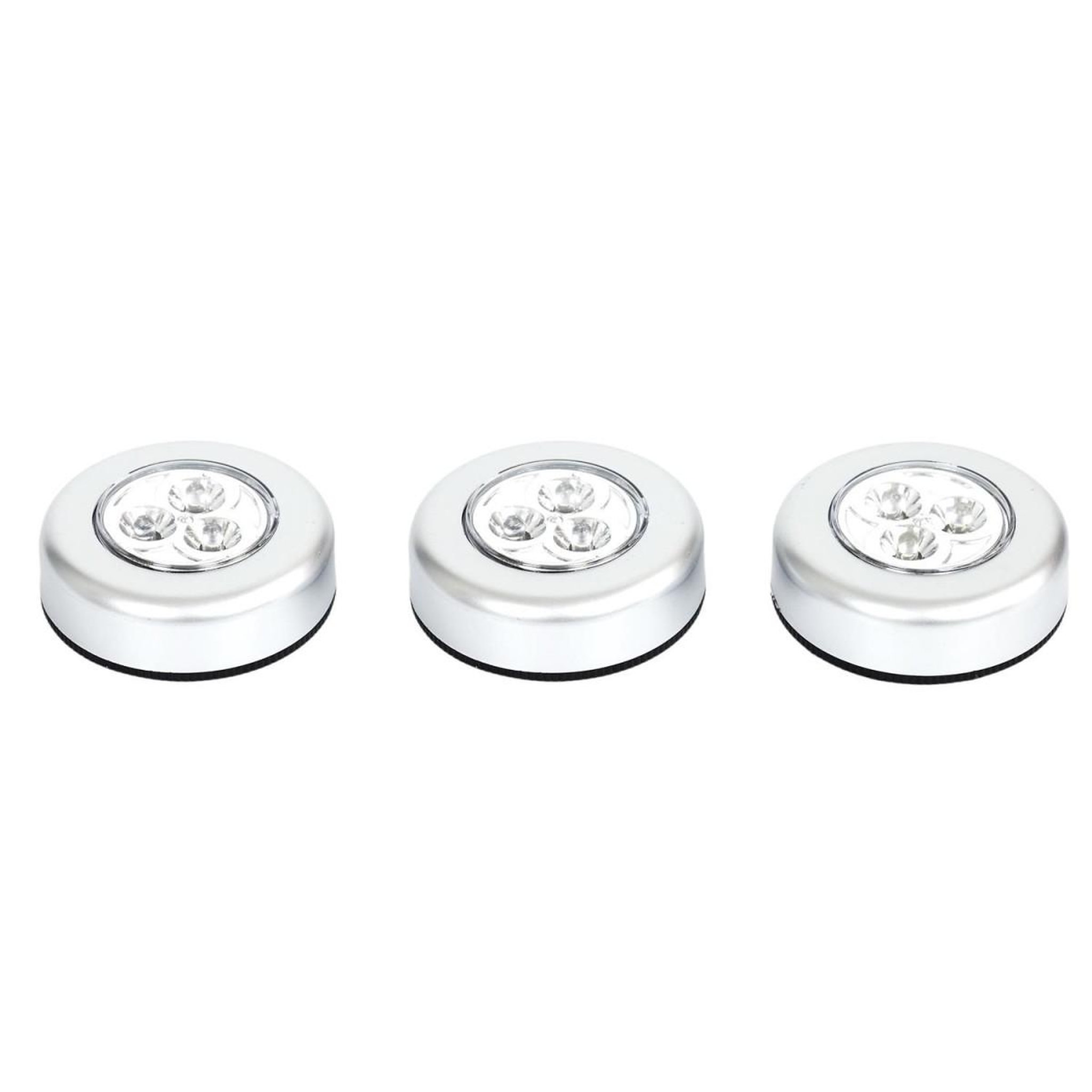Je cherche une idee Lot de 3 lampes à led  push  7cm blanc