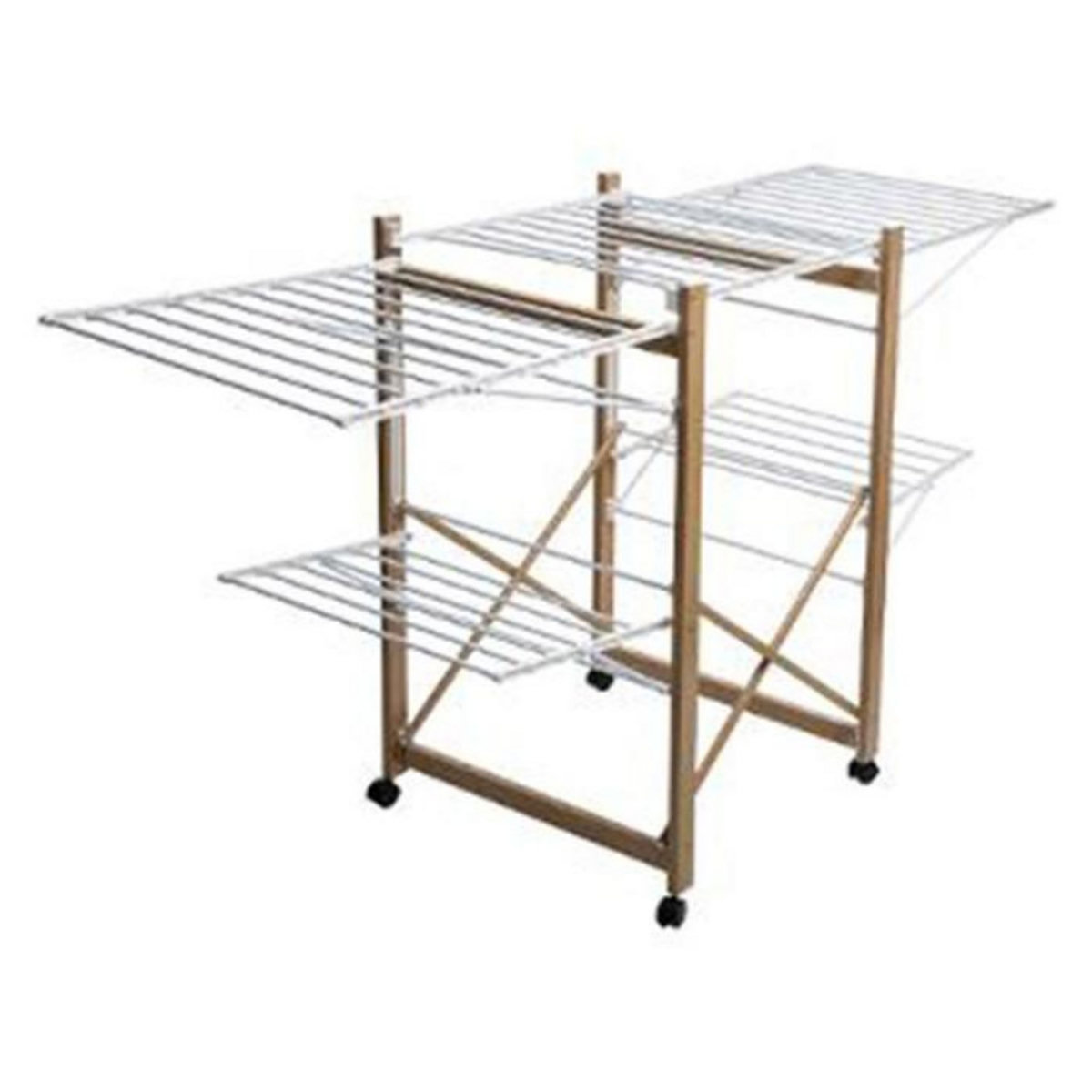 FIVE Étendoir à Linge  4 Roulettes  27m Naturel