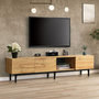 Voir la diapositive 4 : MERAX Meuble tv bois clair 175 cm mdf