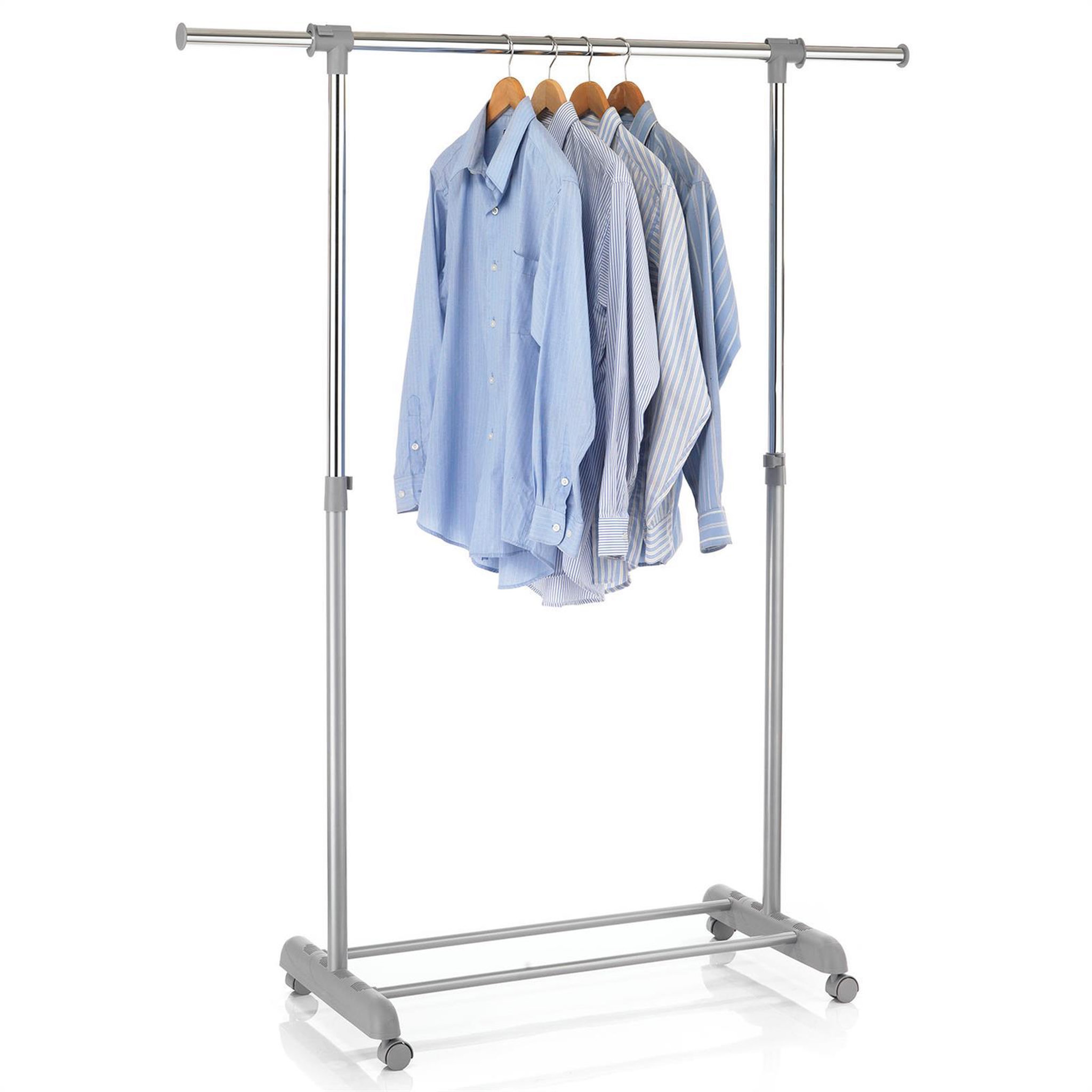 Voir la diapositive 1 : IDIMEX Portant à vêtements SALA, en métal chromé