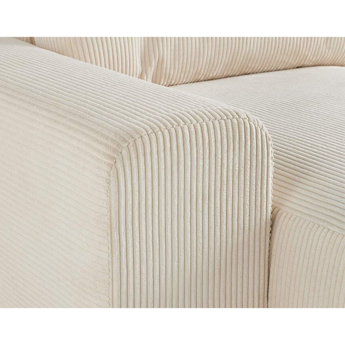 LISA DESIGN Garance - canapé modulable d'angle droit - 6 places - en velours côtelé