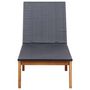 Voir la diapositive 3 : VIDAXL Chaise longue Resine tressee et bois d'acacia massif