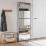 Voir la diapositive 3 : VIDAXL Armoire a chaussures miroir 5 niveaux sonoma gris 63x17x169,5cm