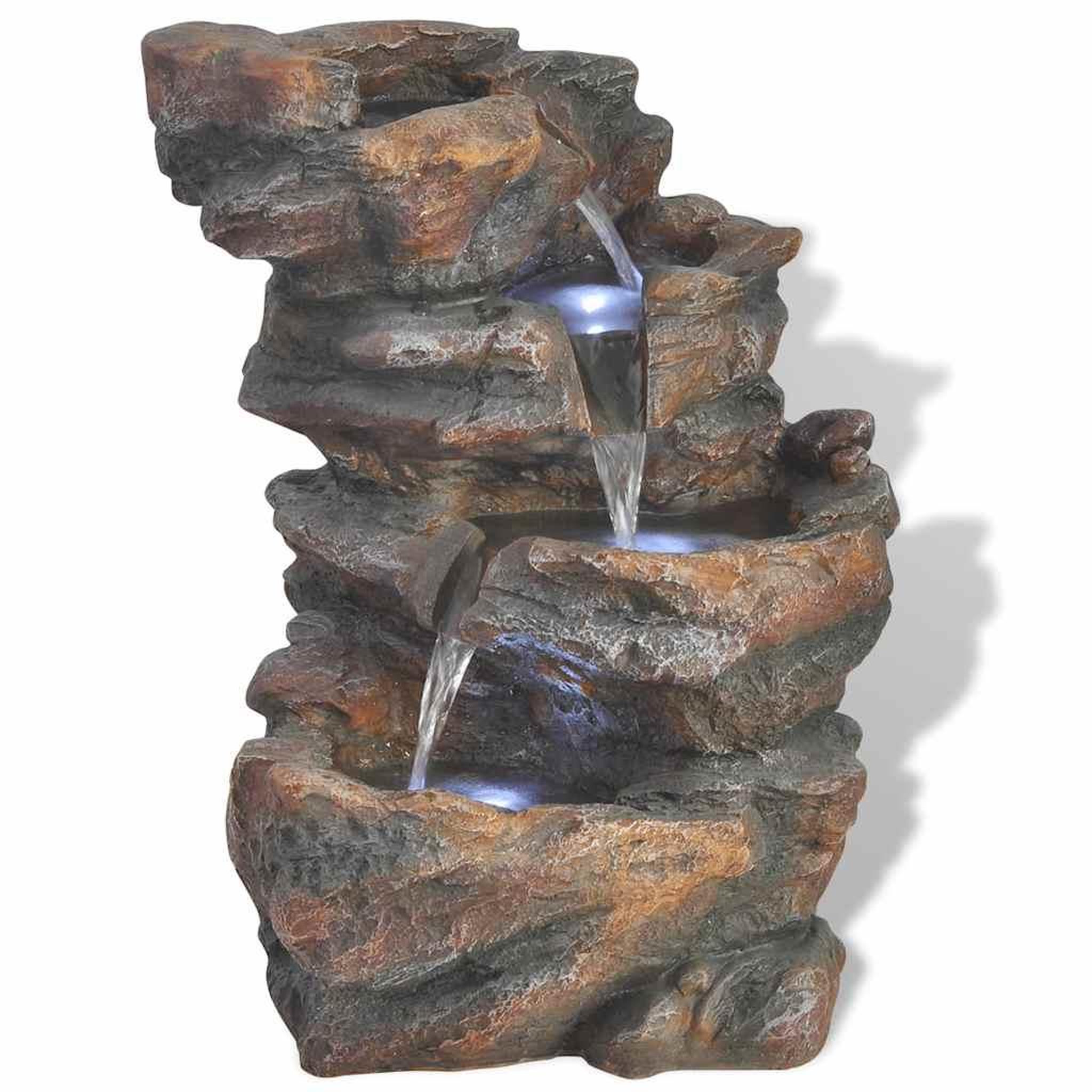 VIDAXL Fontaine d'interieur avec lumiere led polyresine
