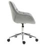 Voir la diapositive 4 : VINSETTO Vinsetto Chaise de bureau design Chesterfield effet capitonné hauteur réglable pivotant 360° piètement chromé velours gris