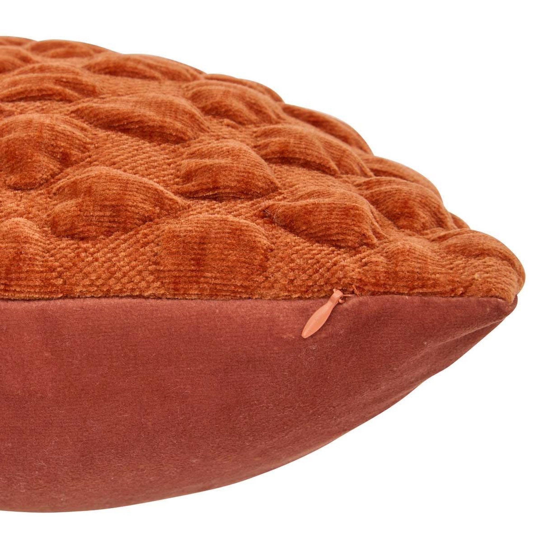 Voir la diapositive 2 : ATMOSPHERA Coussin chenillé 3d  nova  40x40cm ambre