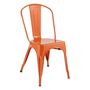 Voir la diapositive 2 : Paris Prix Lot de 4 Chaises en Métal  Isak  85cm Orange