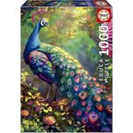 EDUCA Puzzle educa-borras Jardin de Paon 1000 pièces multicolore