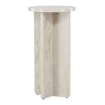 Paris Prix Table d'Appoint Effet Marbre  Alesund  75cm Beige