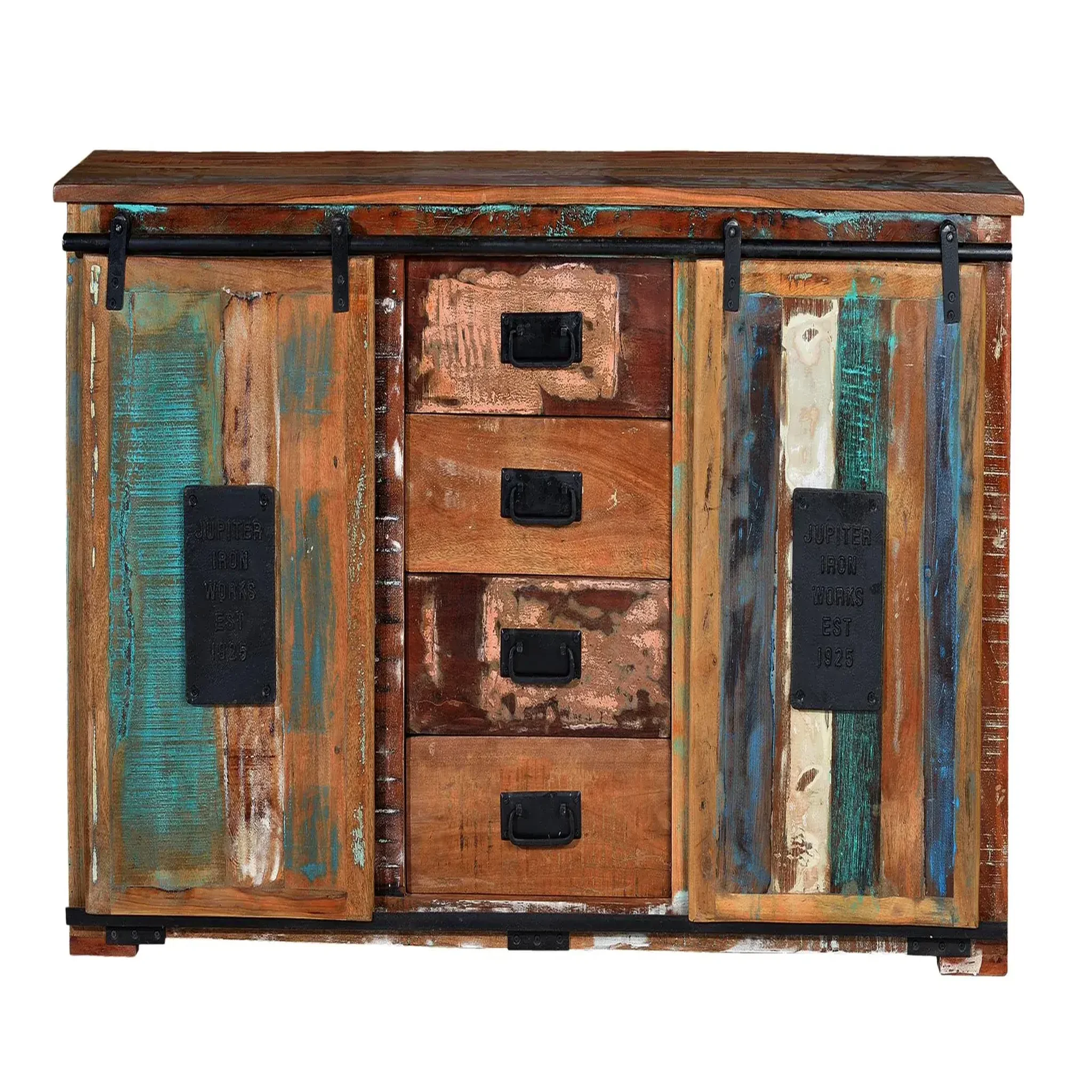 GINER Y COLOMER SL Buffet en bois recyclé 150cm style industriel vintage