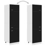 Voir la diapositive 4 : VIDAXL Armoire refrigerateur Noir 60x57x207 cm Bois d'ingenierie
