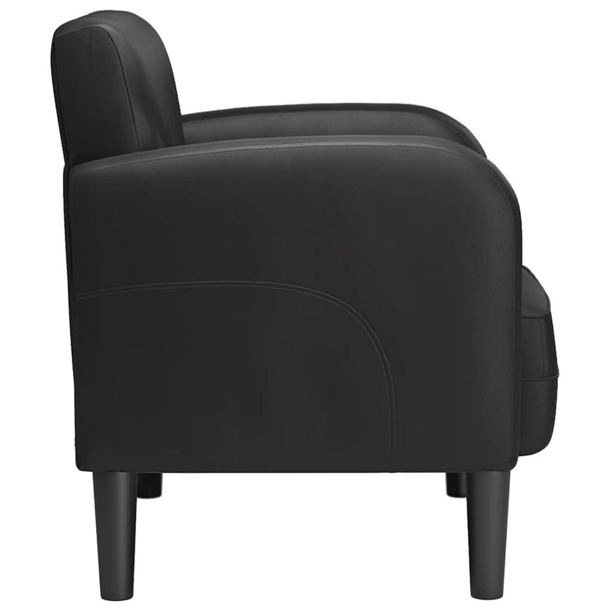 VIDAXL Chaise de canape avec accoudoirs noir 54 cm similicuir