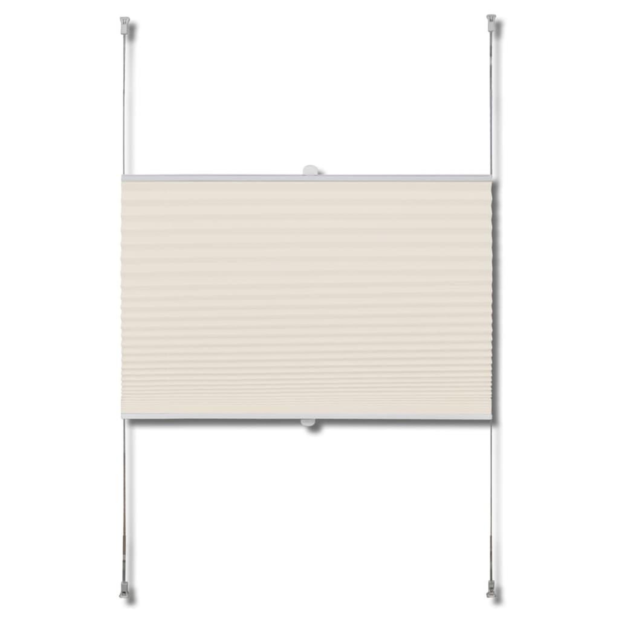 Voir la diapositive 4 : VIDAXL Store plisse 70x125 cm Creme