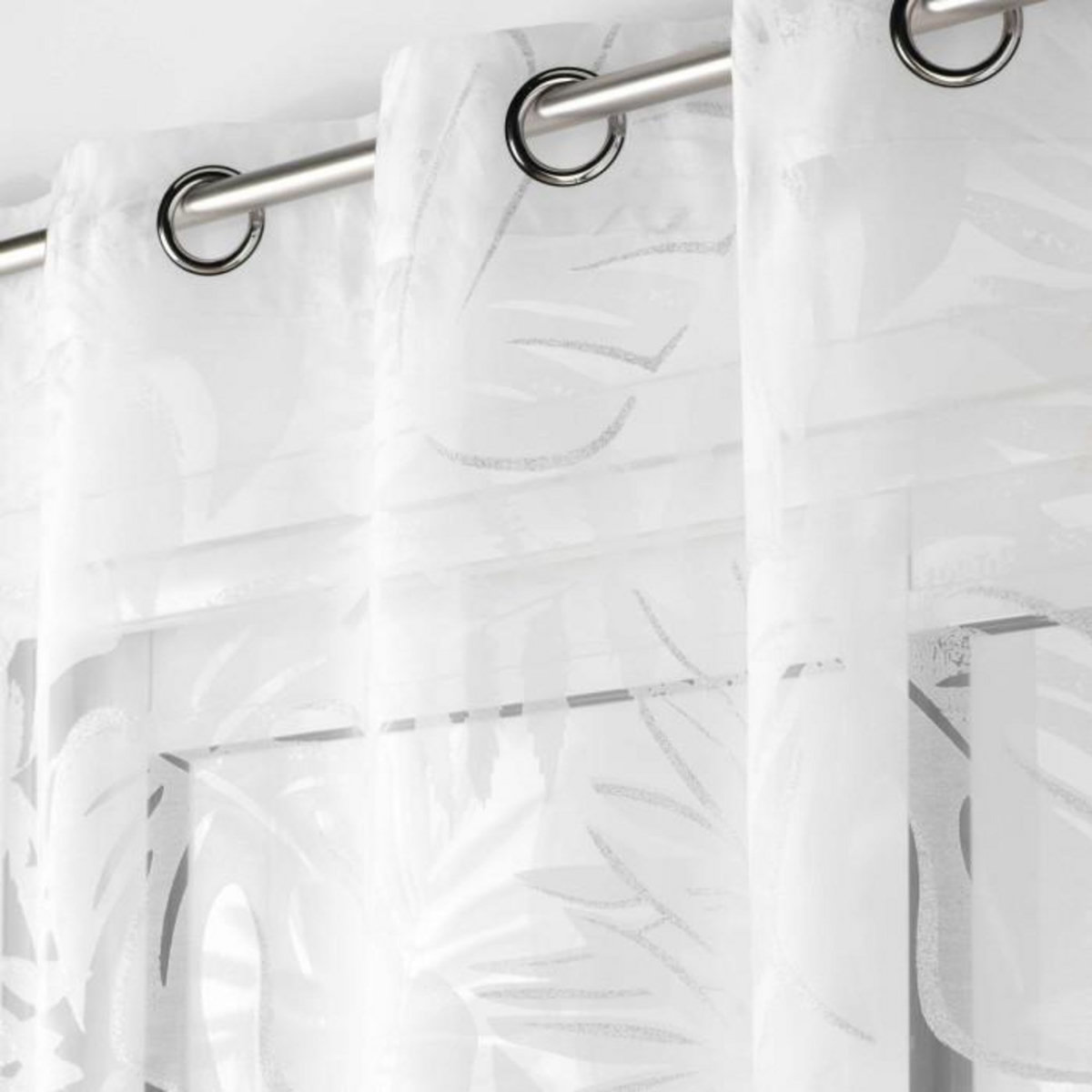 Paris Prix Rideau Voilage à Œillets  Magnolia  140x240cm Blanc