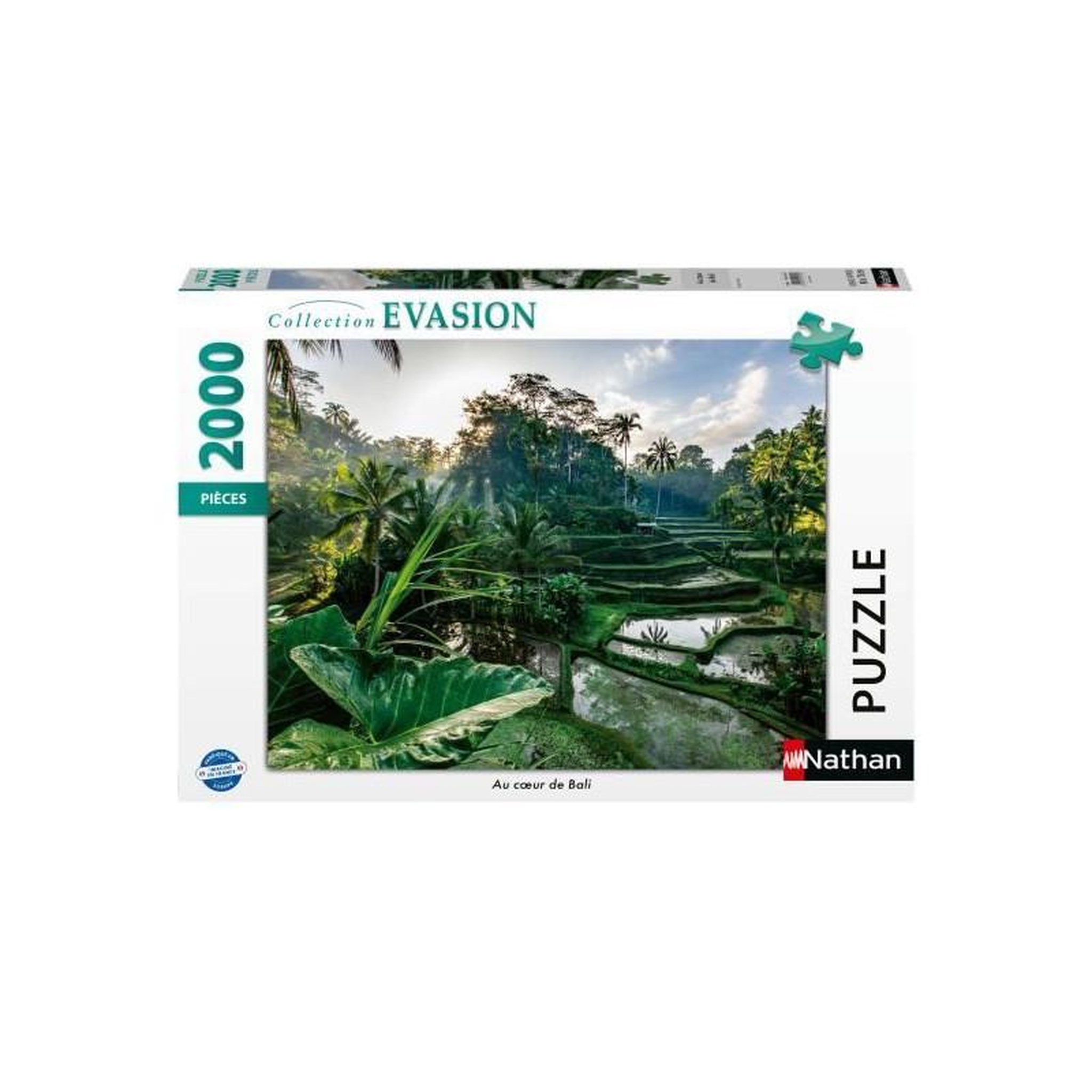Voir la diapositive 3 : RAVENSBURGER Puzzle 2000 pièces - Au cœur de Bali - Collection Évasion - Nathan - Pour adultes et enfants - Dès 14 ans