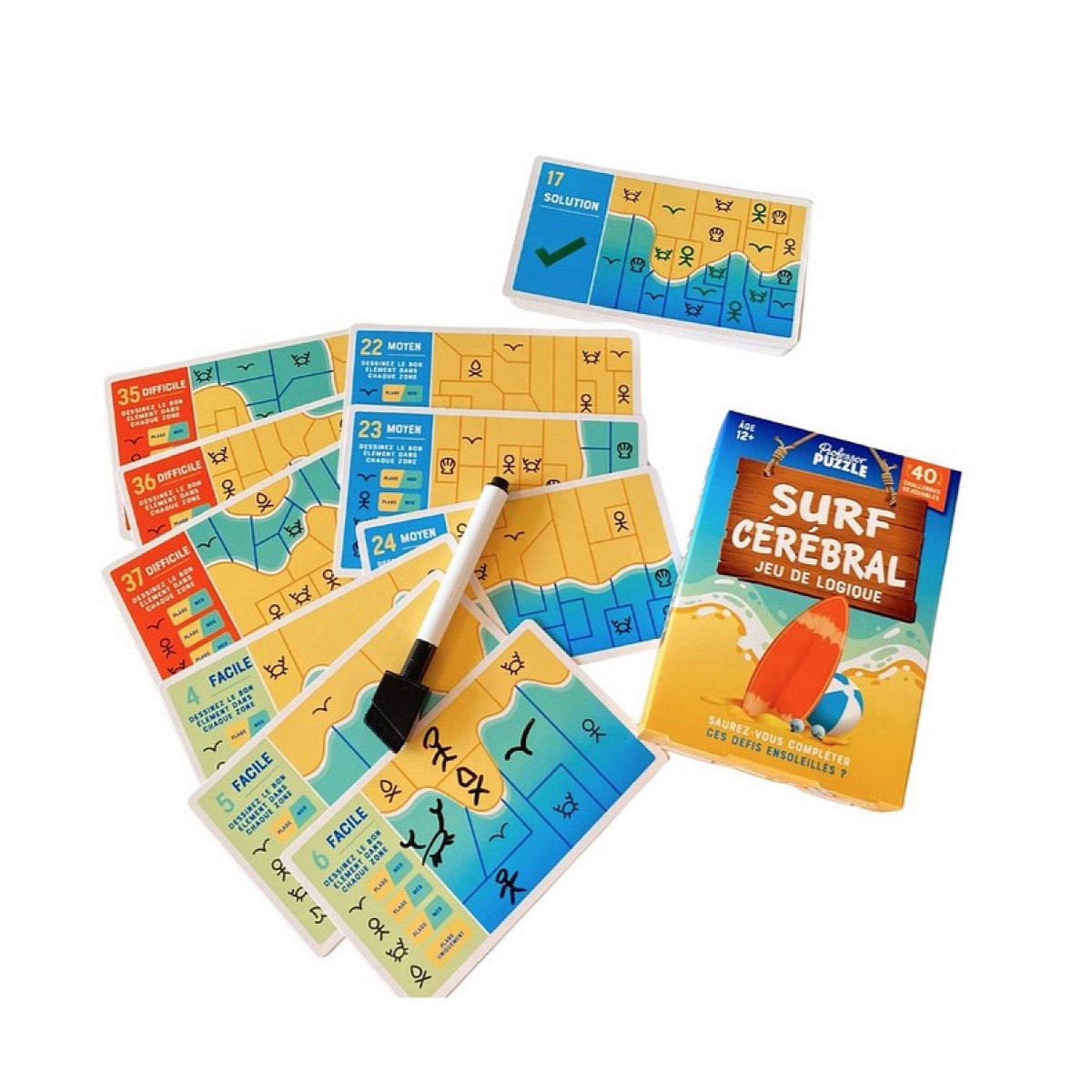 Voir la diapositive 2 : Professor Puzzle Surf Cerebral - jeu de casse tete