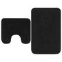 Voir la diapositive 1 : VIDAXL Tapis de salle de bain 2 pcs Tissu Anthracite