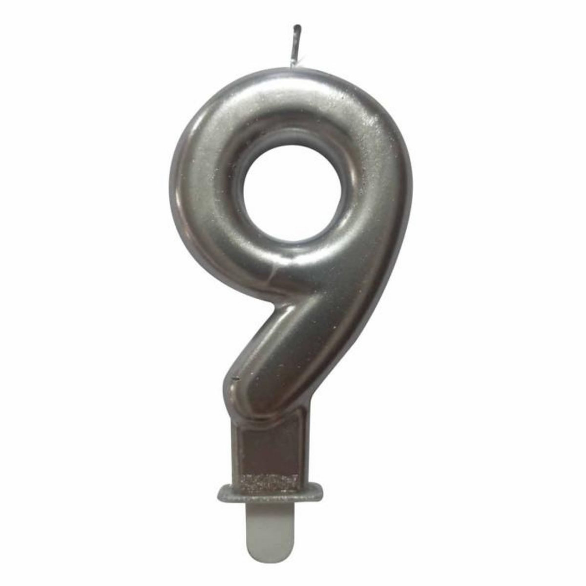 Paris Prix Bougie d'Anniversaire  Chiffre 9  7cm Argent