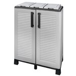 INTEC Poubelles de Tri Sélectif 3 Sacs Recyclage Gestion des Déchets – Intérieur Extérieur 68 x 37 x 90 cm INTEC