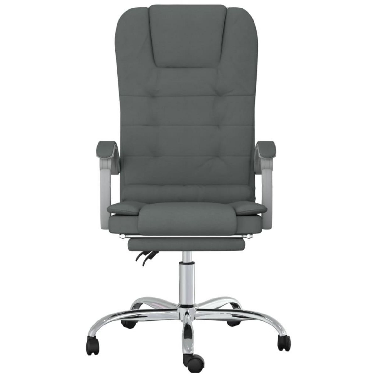 VIDAXL Fauteuil de massage inclinable de bureau Gris fonce Tissu
