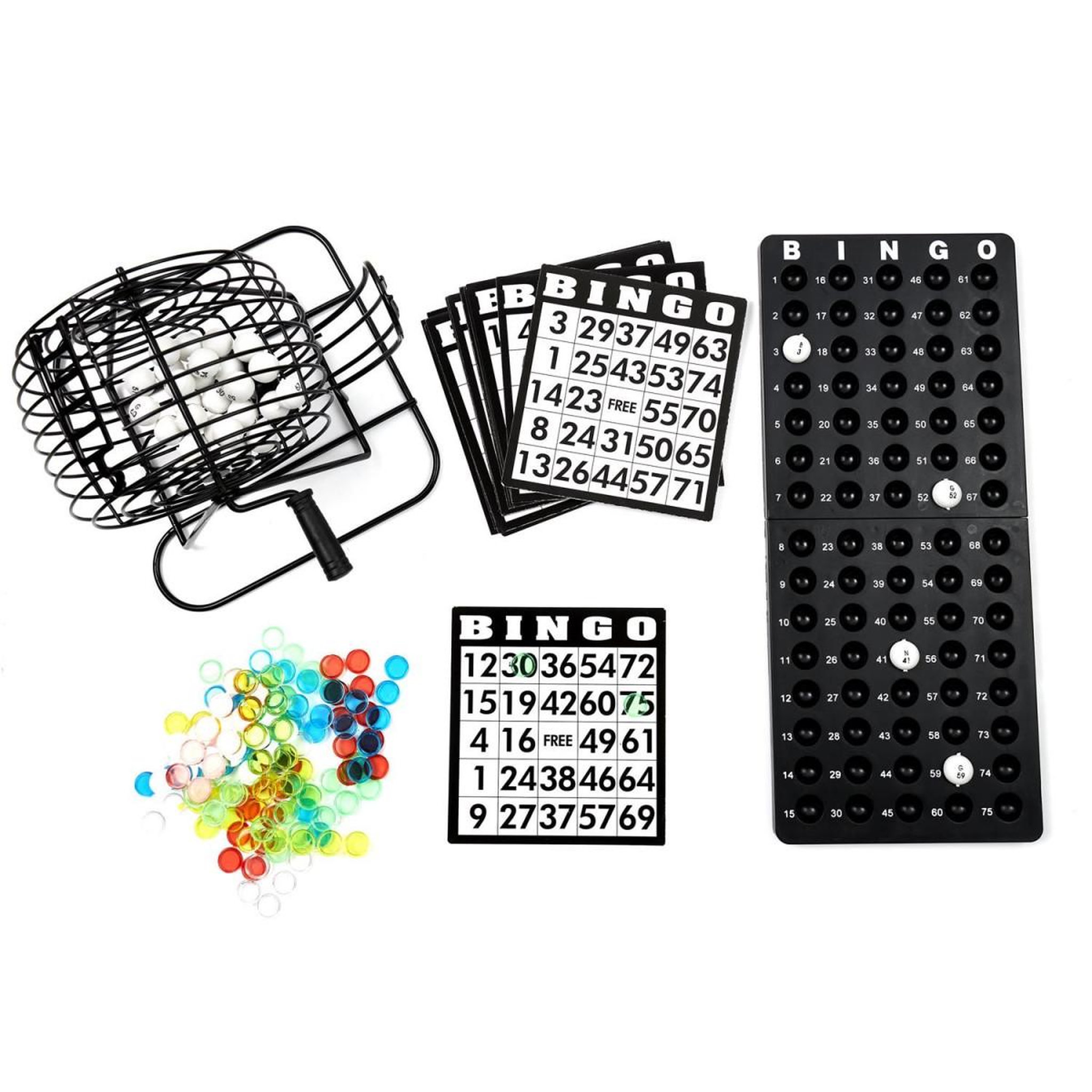 Voir la diapositive 5 : MISTER GADGET Jeu de société  bingo  23cm noir & blanc