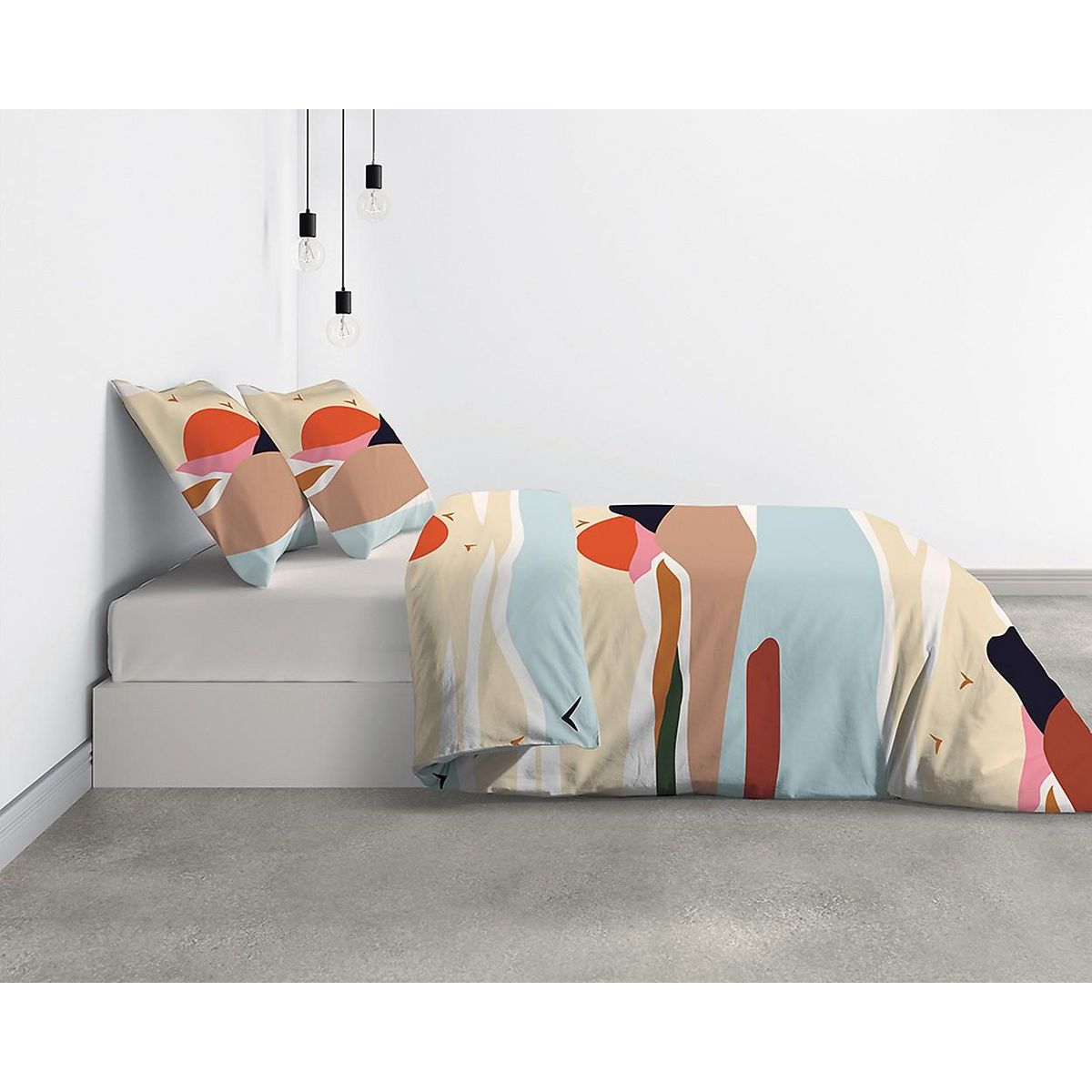 Les Ateliers du Linge Parure de housse de couette 100% coton 57fils safa