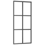 Voir la diapositive 2 : VIDAXL Porte coulissante Verre ESG et aluminium 90x205 cm Noir