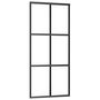 Voir la diapositive 2 : VIDAXL Porte coulissante Verre ESG et aluminium 90x205 cm Noir