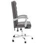 Voir la diapositive 4 : VIDAXL Fauteuil inclinable de bureau Gris Similicuir