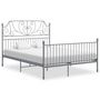 Voir la diapositive 1 : VIDAXL Cadre de lit sans matelas gris metal 160x200 cm