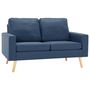 Voir la diapositive 2 : VIDAXL Ensemble de canape 2 pcs Tissu Bleu